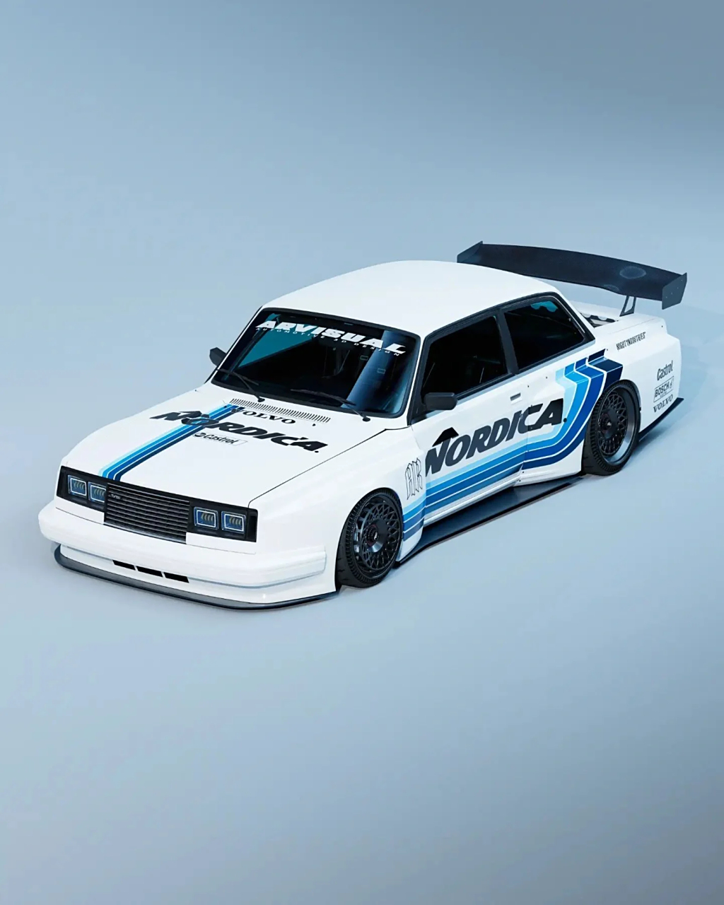 老富豪volvo 242改装设定曝光,瑞典轻量级板砖宽体太棒了!