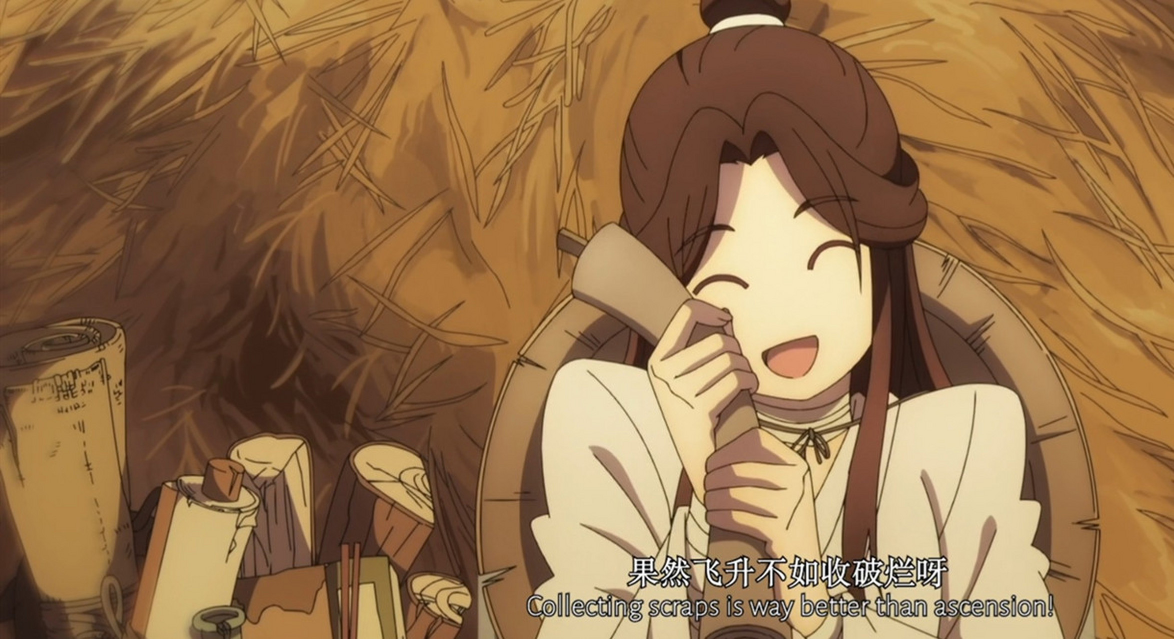 每日打卡# 谢怜收破烂的表情太可爱了!#天官赐福动画