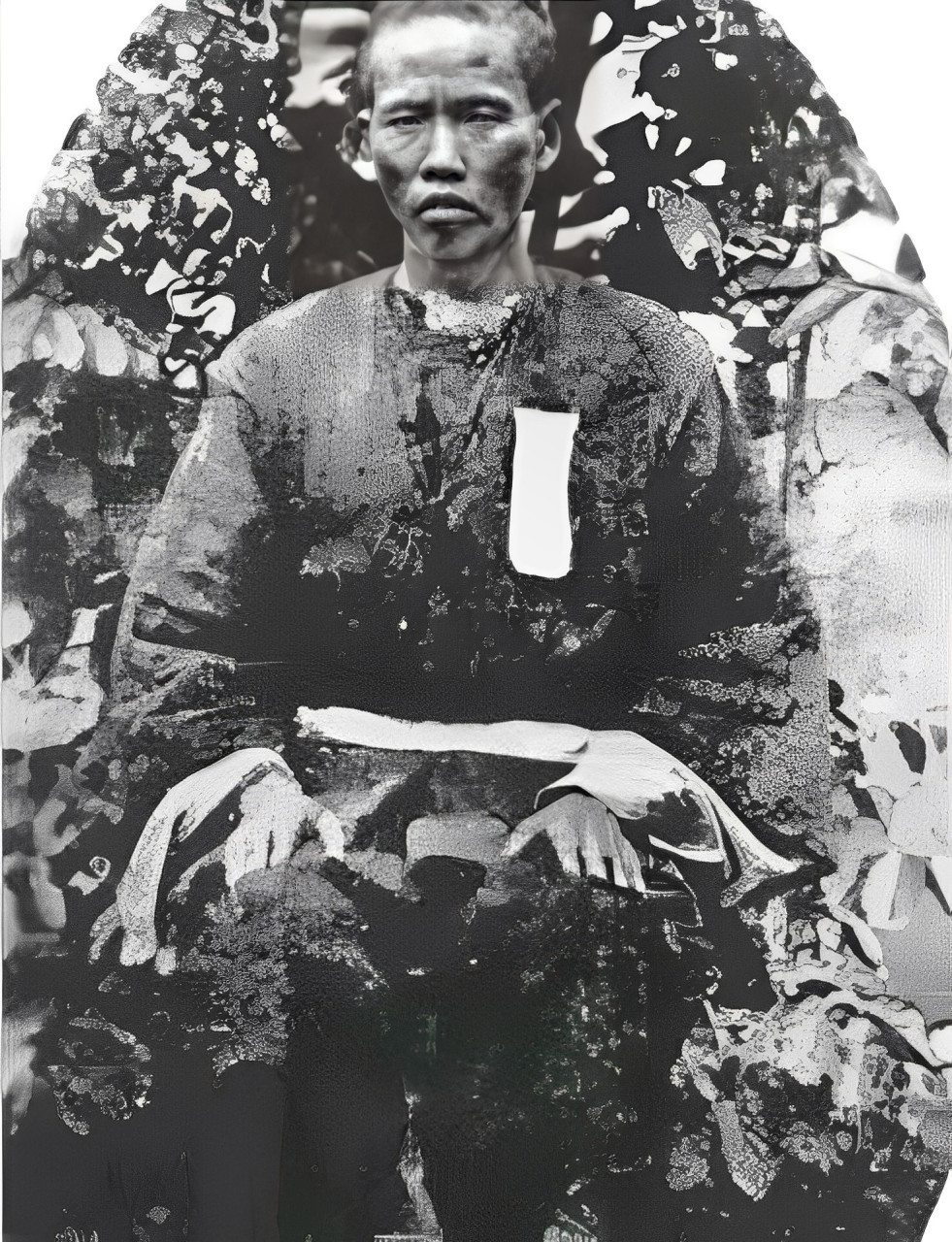 1902年,台湾,抗日英雄林少猫生前的英雄照片,虽然因为年代久远,照片