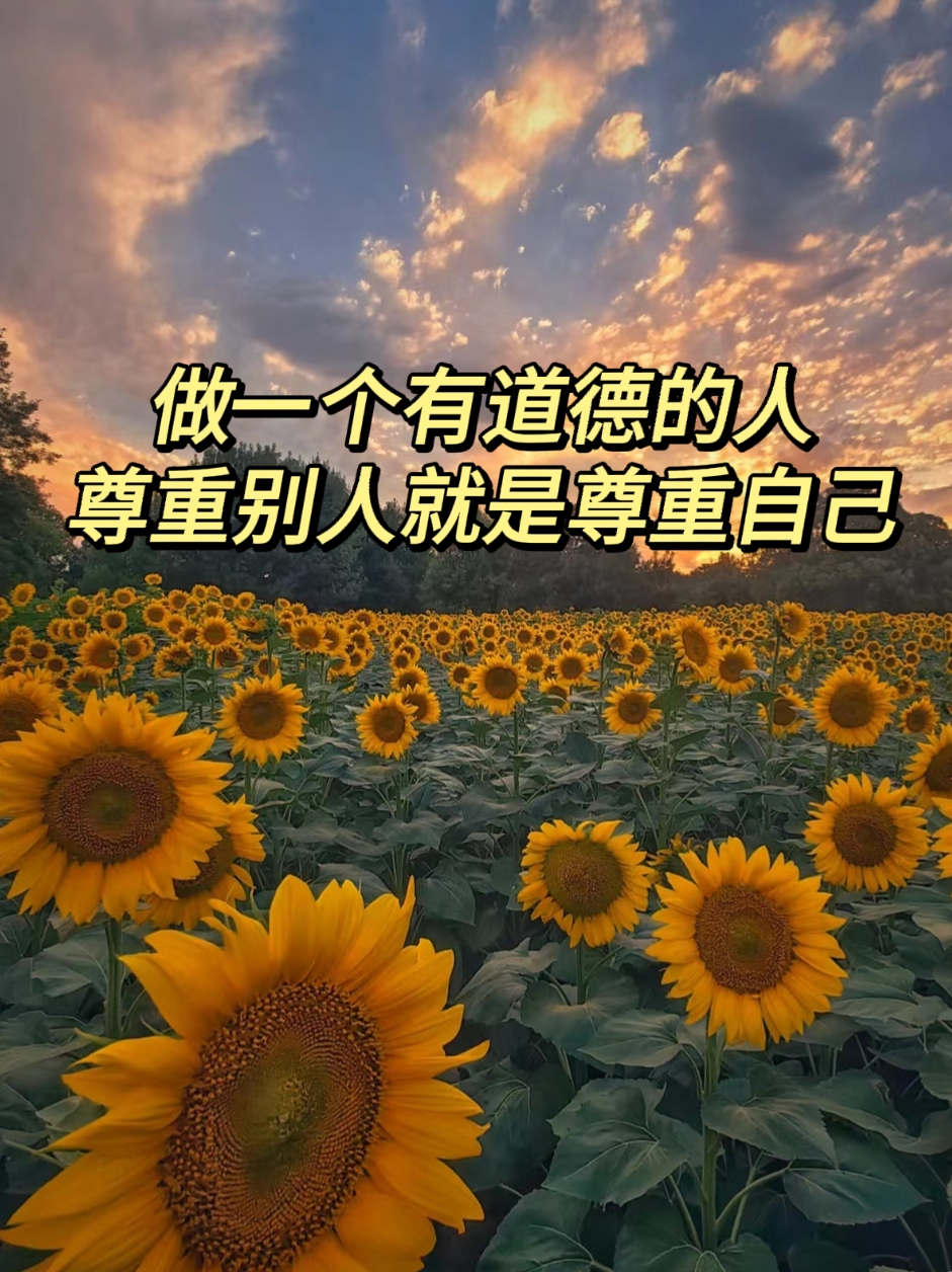 做一个有道德的人,尊重别人就是尊重自己