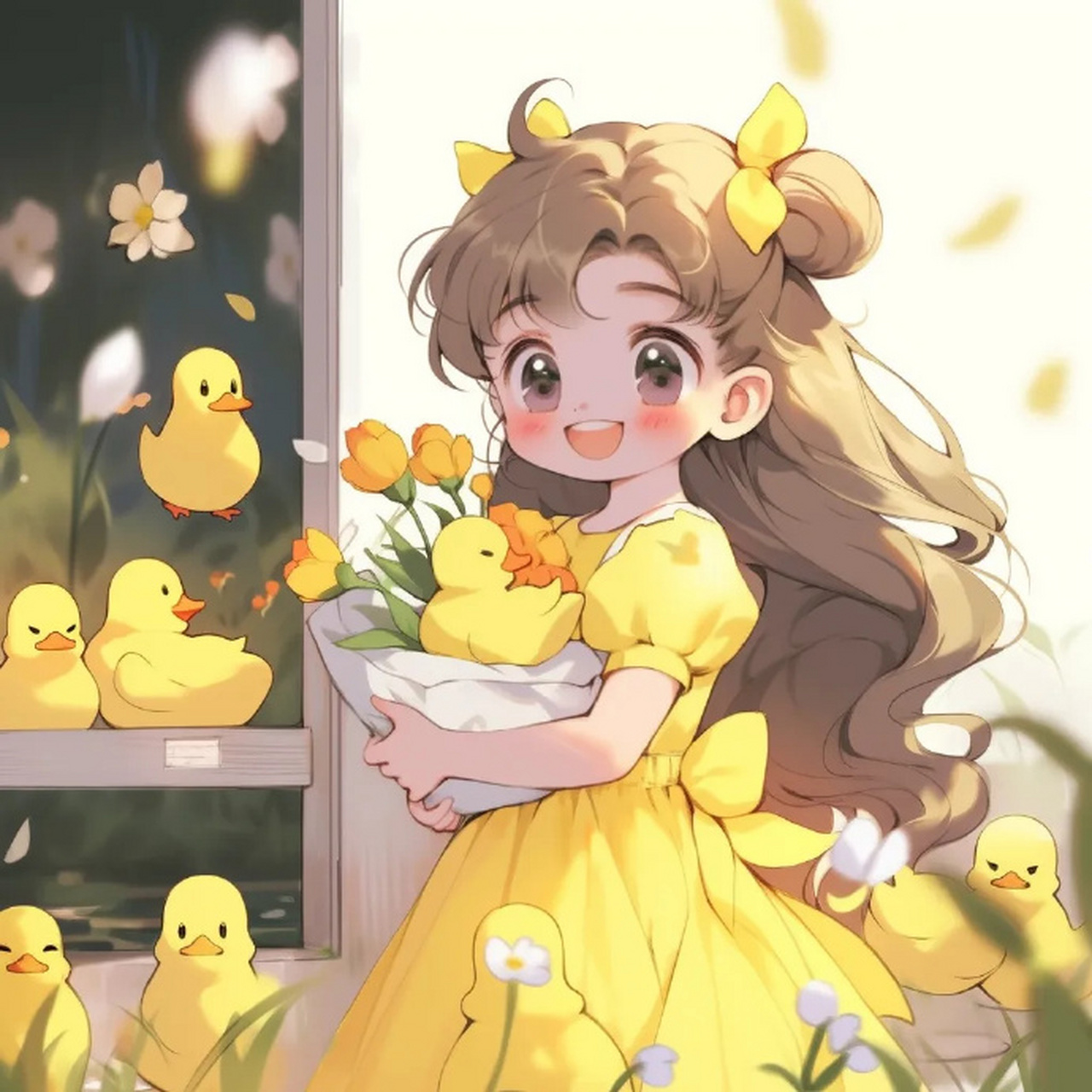 淘气鸭鸭少女头像|闺蜜头像 676767