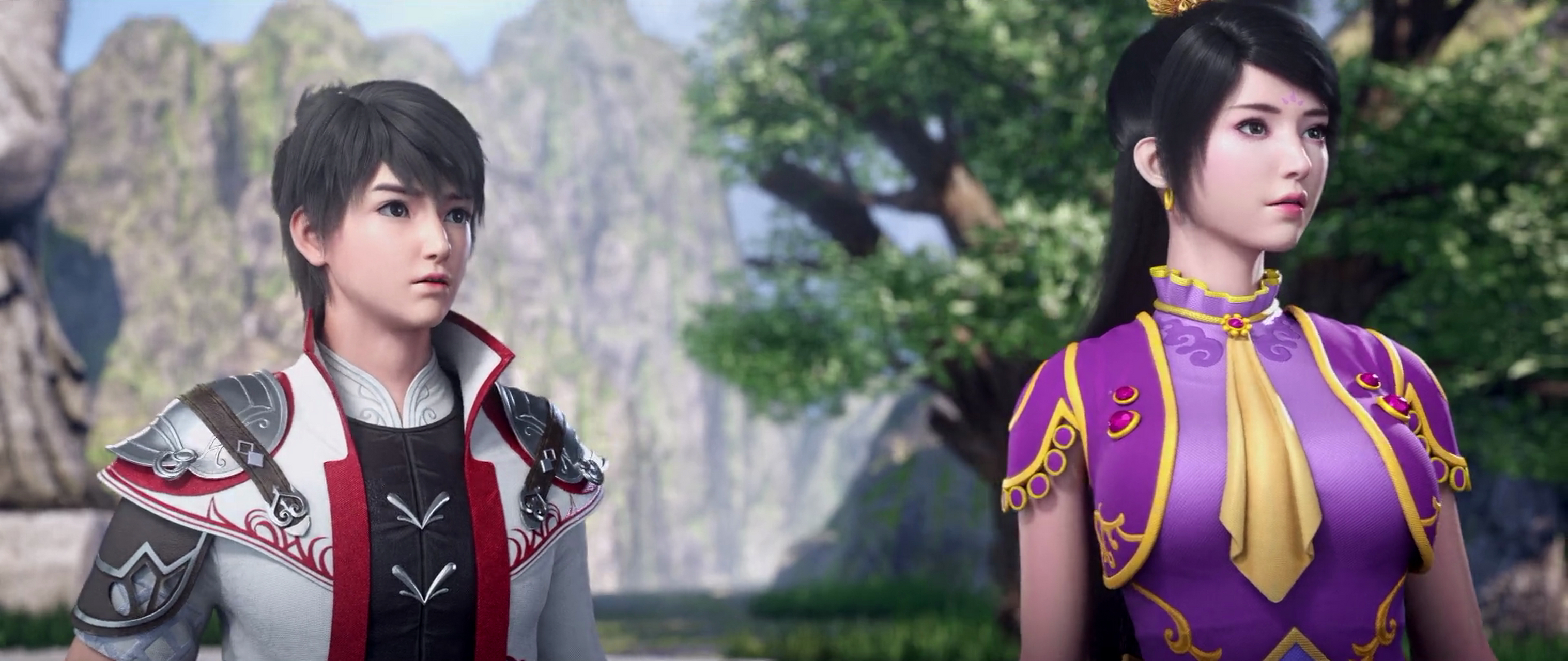 武动乾坤动画# 应该还有一个林动和紫月的父亲战斗的画面,只不过刀