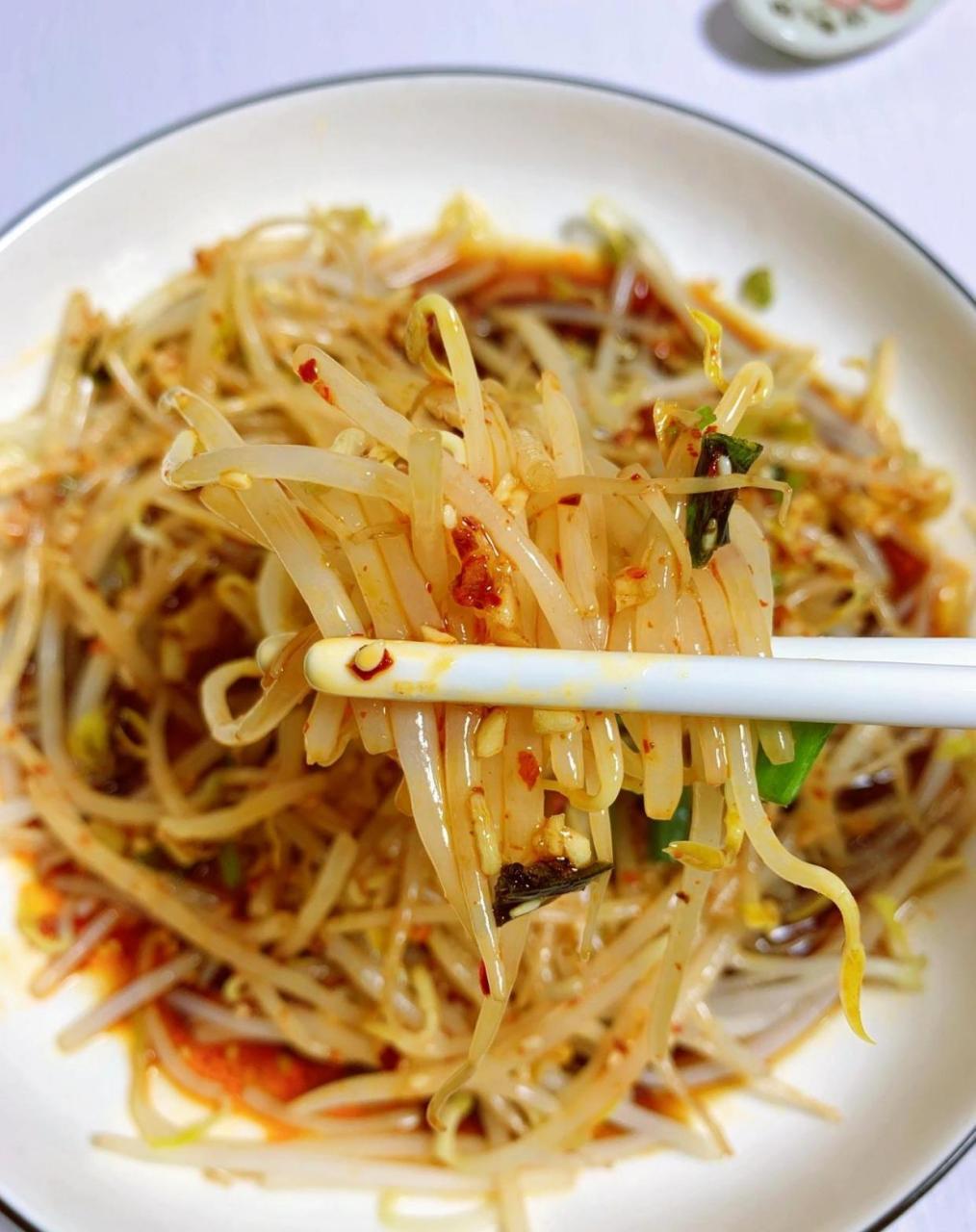 凉拌豆芽菜/爽口小菜,香辣脆爽,又低脂 厨房小白都能做的一道