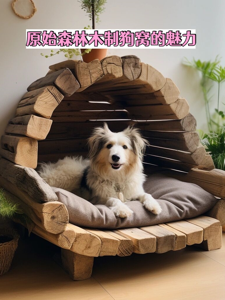 原始森林木制狗窝的魅力