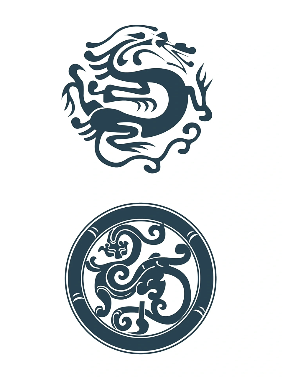 中国传统文化纹样 龙纹图腾