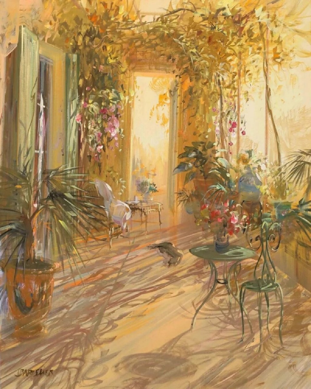 好美的光影油画  劳伦特·帕塞利耶是一名法国画家,生于1962年.