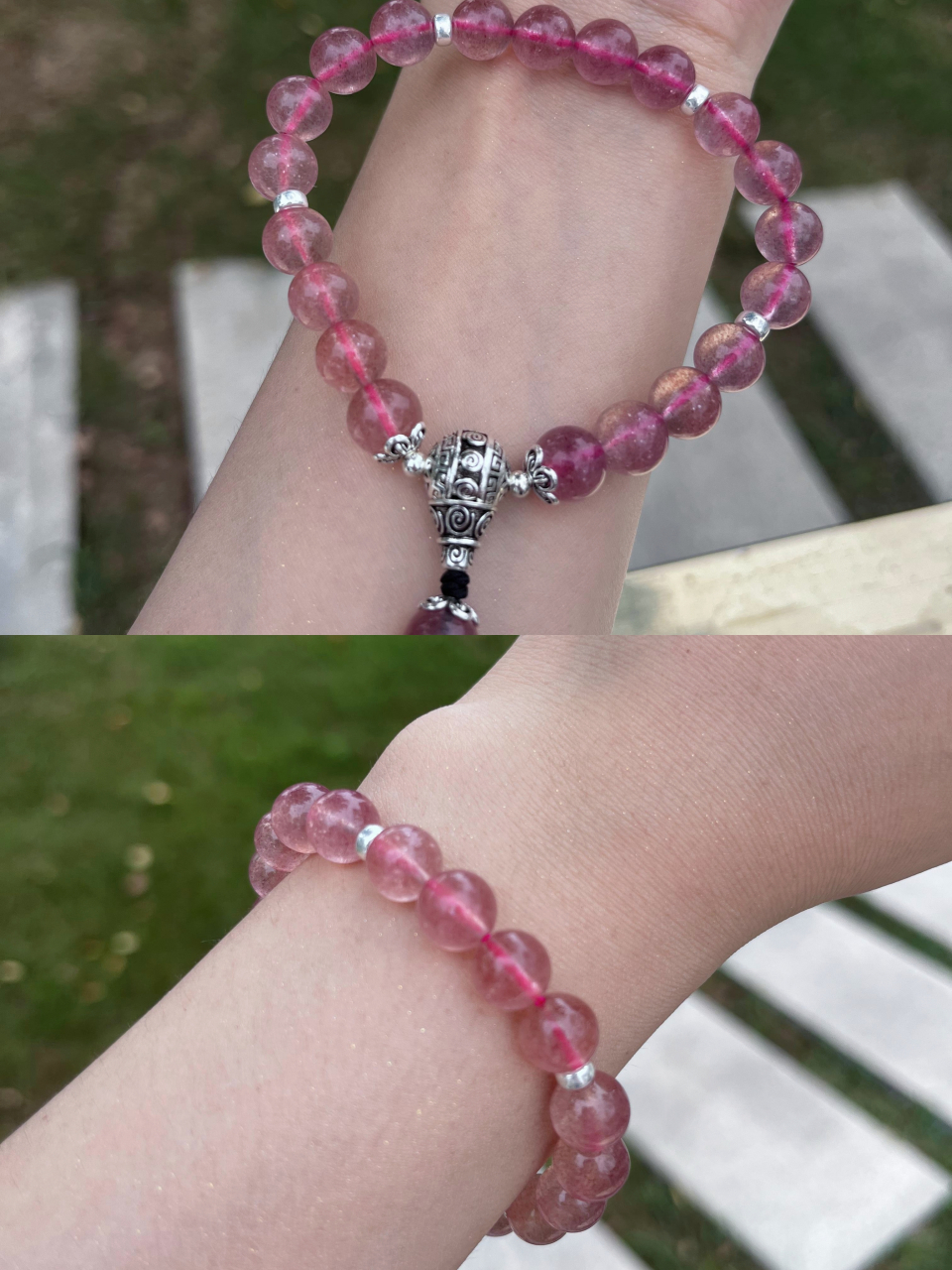 雍和宫粉色草莓晶,桃花朵朵开,贵人自然来!