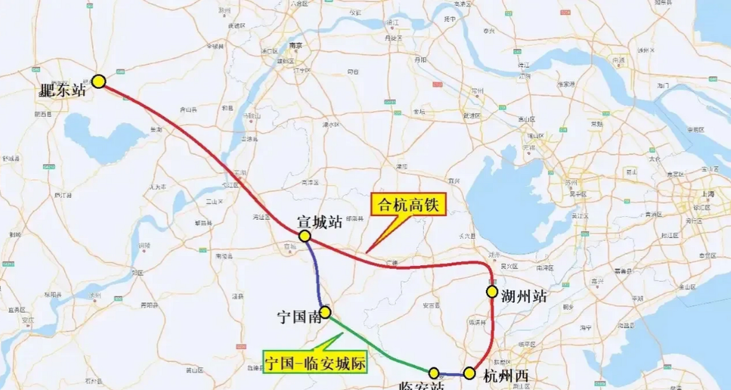 安徽宣城经宁国至临安这条高铁不仅是宁杭第二高铁的一段,未来也是合