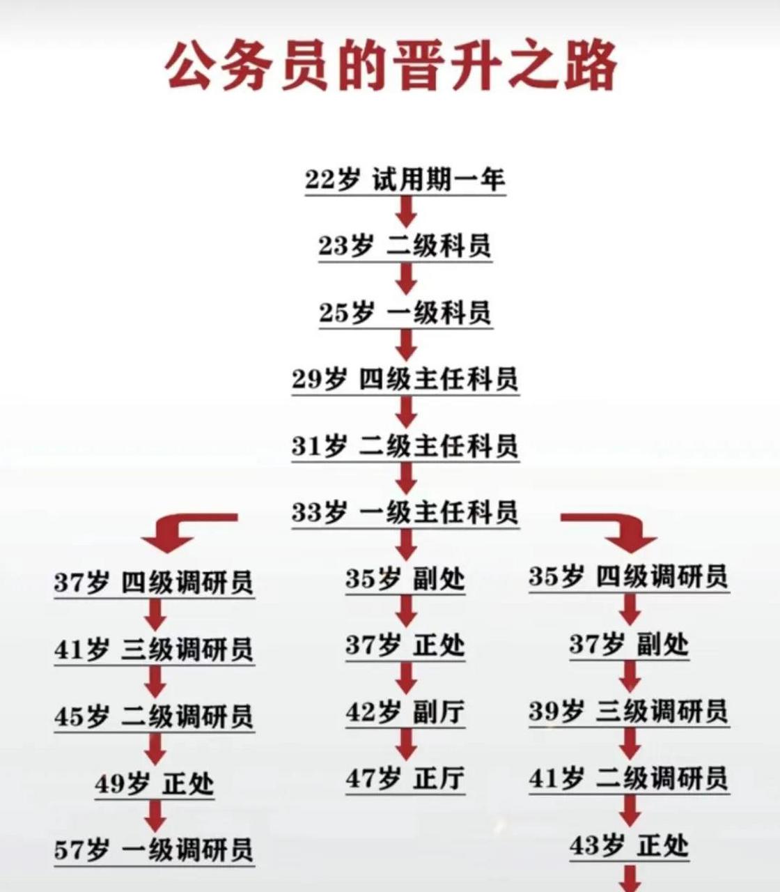 一张图看懂公务员的晋升之路