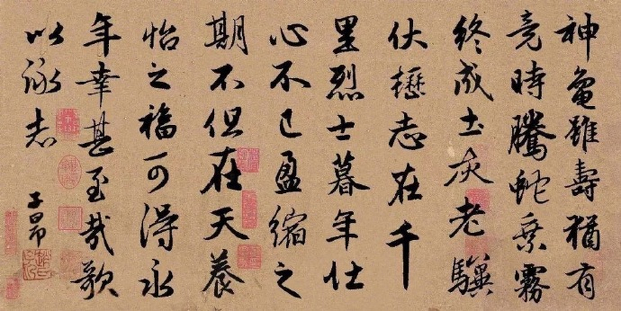 赵孟頫行书《龟虽寿》集字版 此约作于公元208年初他平定乌桓叛乱,消