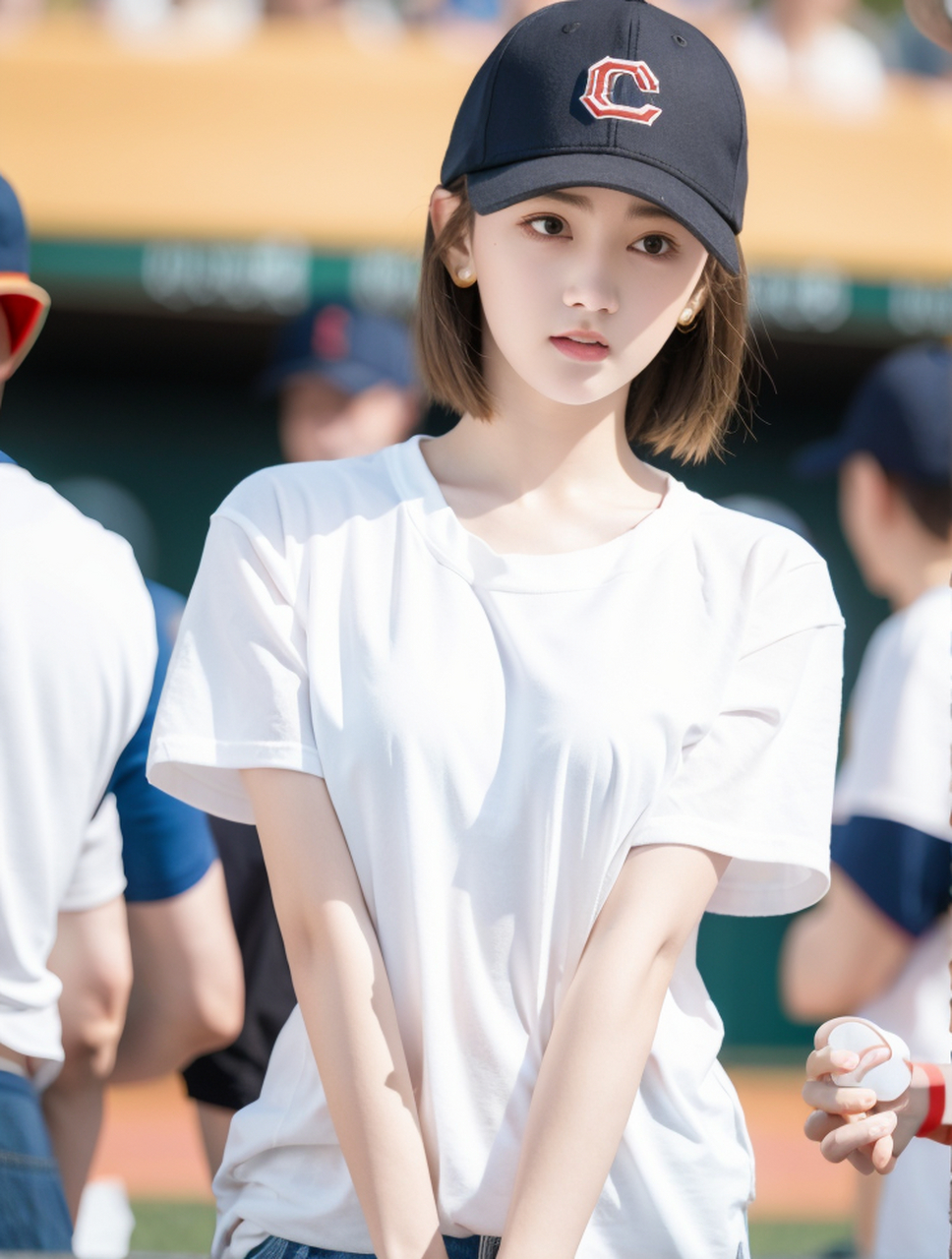 绝佳气质美少女夏日运动穿搭 #漂亮小姐姐# #养眼美女# #美女# #棒球