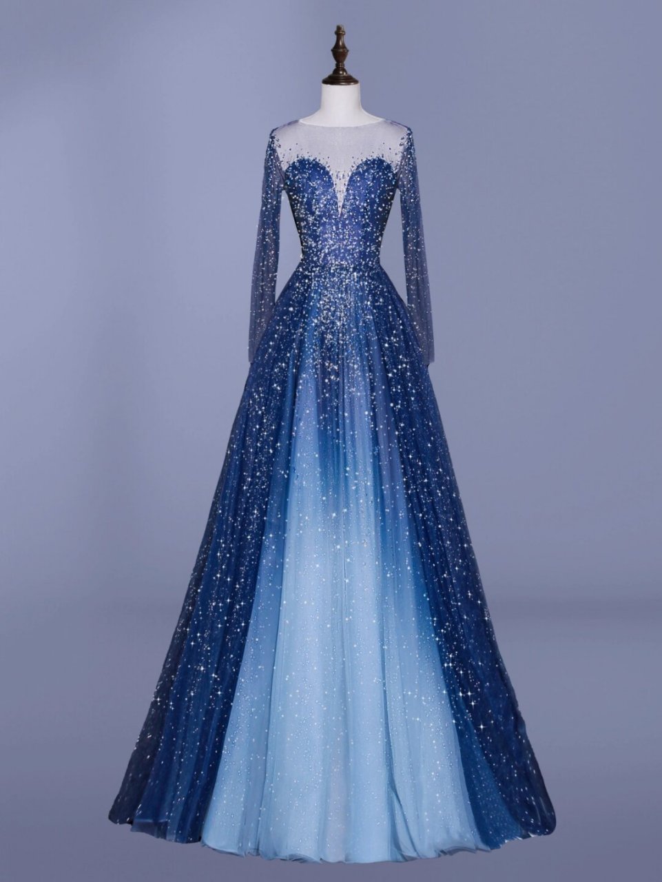 限定长春花蓝色系礼服将浪漫优雅给予你  长春花蓝——融合了紫的高贵