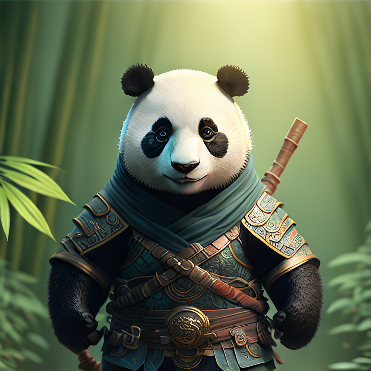 萌萌的熊猫!#ai艺术季