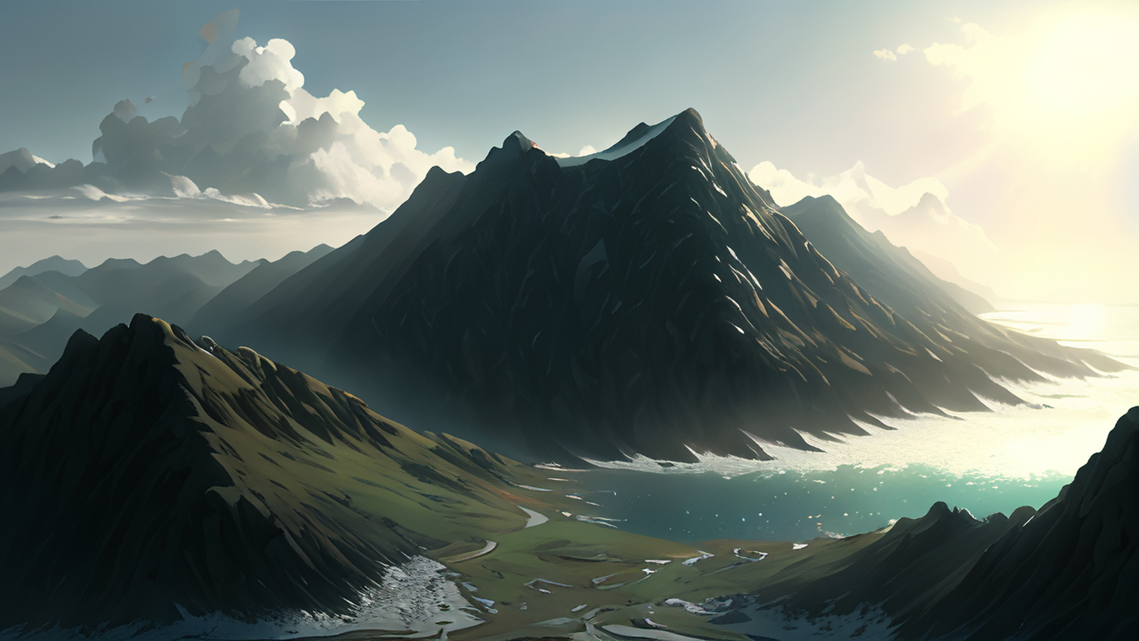 ai 绘图黑科技 少年歌行 昆仑之巅沐日光,沧海绝境见青山