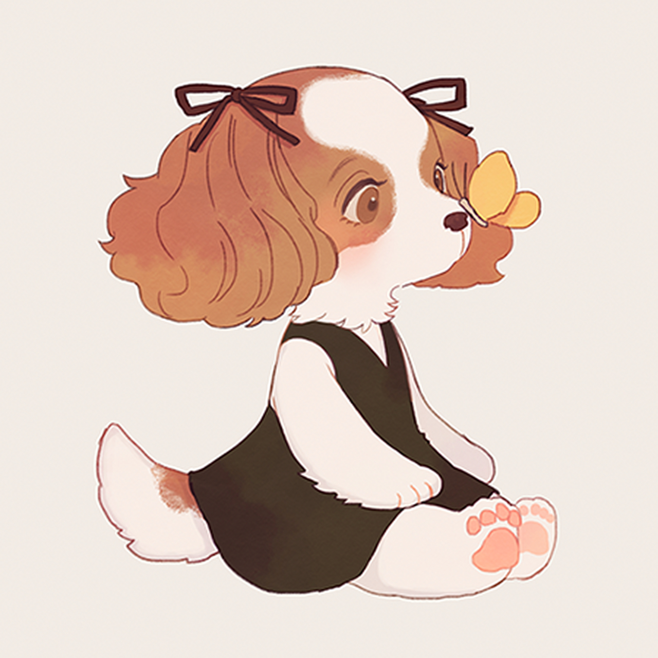 动漫插画# 没想到这年头连狗子都长得眉清目秀