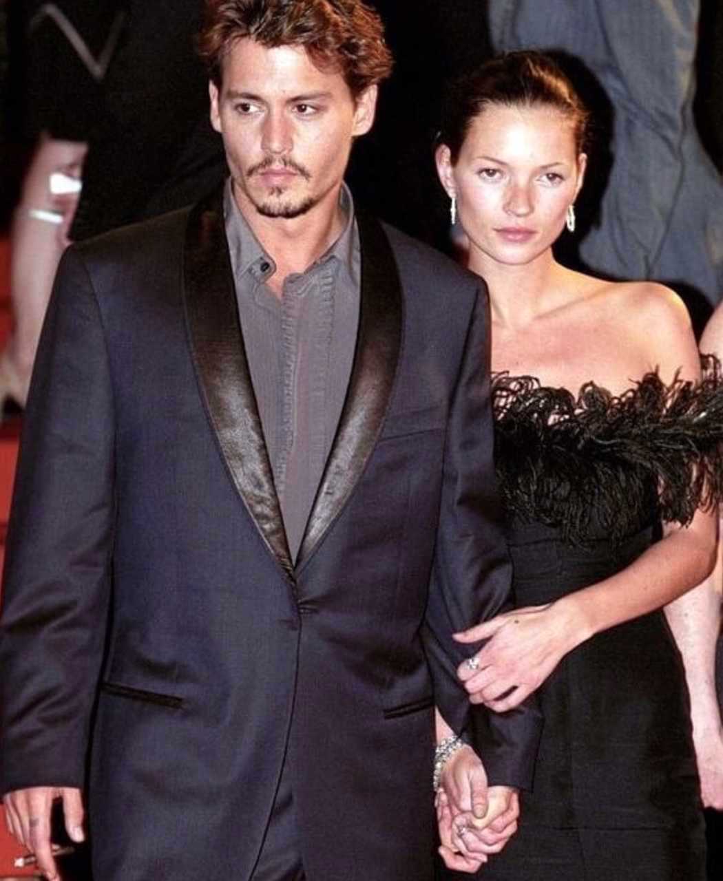 1998年戛纳电影节,johnny depp(约翰尼 德普)和kate moss(凯特 摩丝)