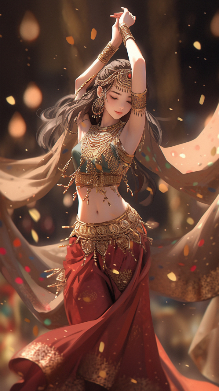 一股古韵袭来,夹杂着窈窕,曼妙,美好!#ai绘画# #ai古风美女