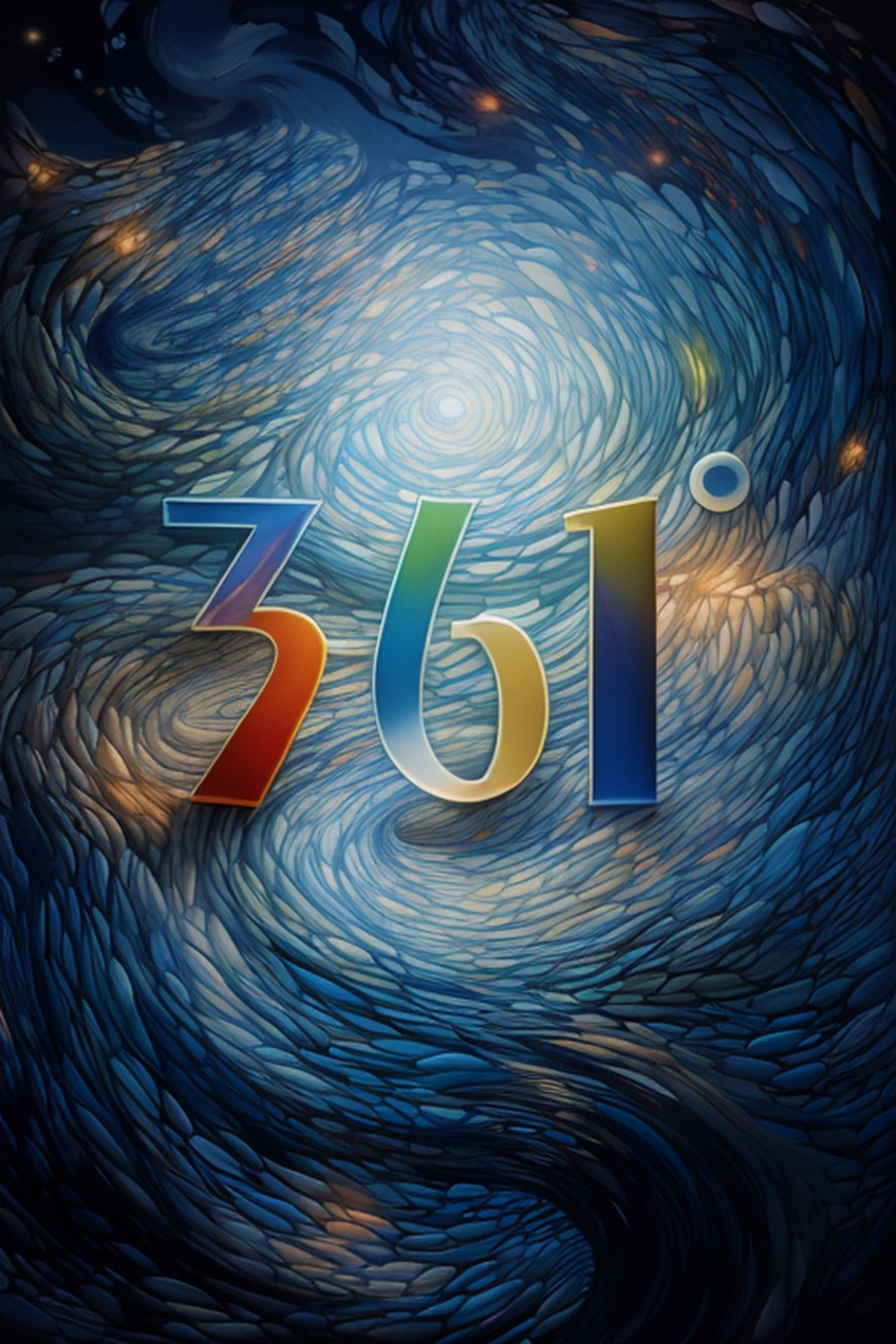 stable diffusion 361° logo海报.