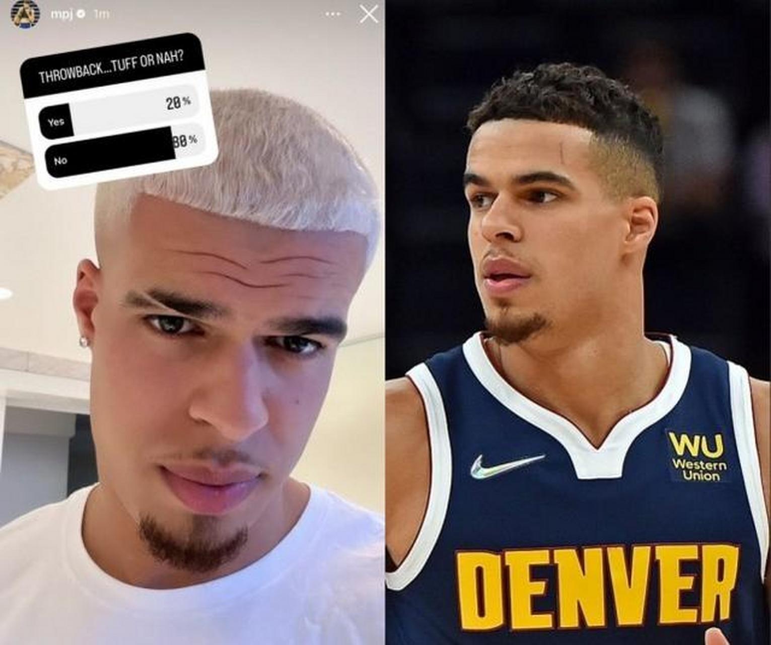 掘金前锋小波特更新社媒,晒出了自己的新发型.