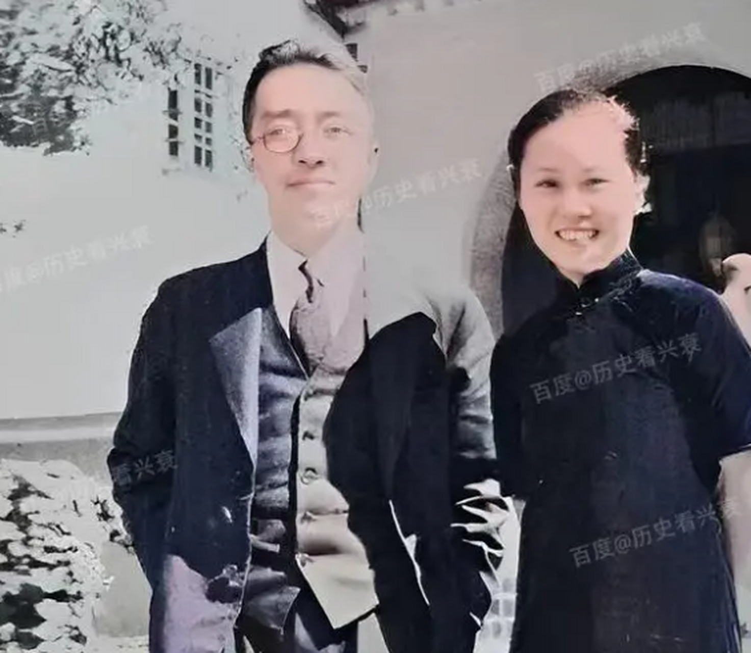 老照片:汉奸陈公博的秘书兼情妇莫国康,孔子的第77代孙子孔德成