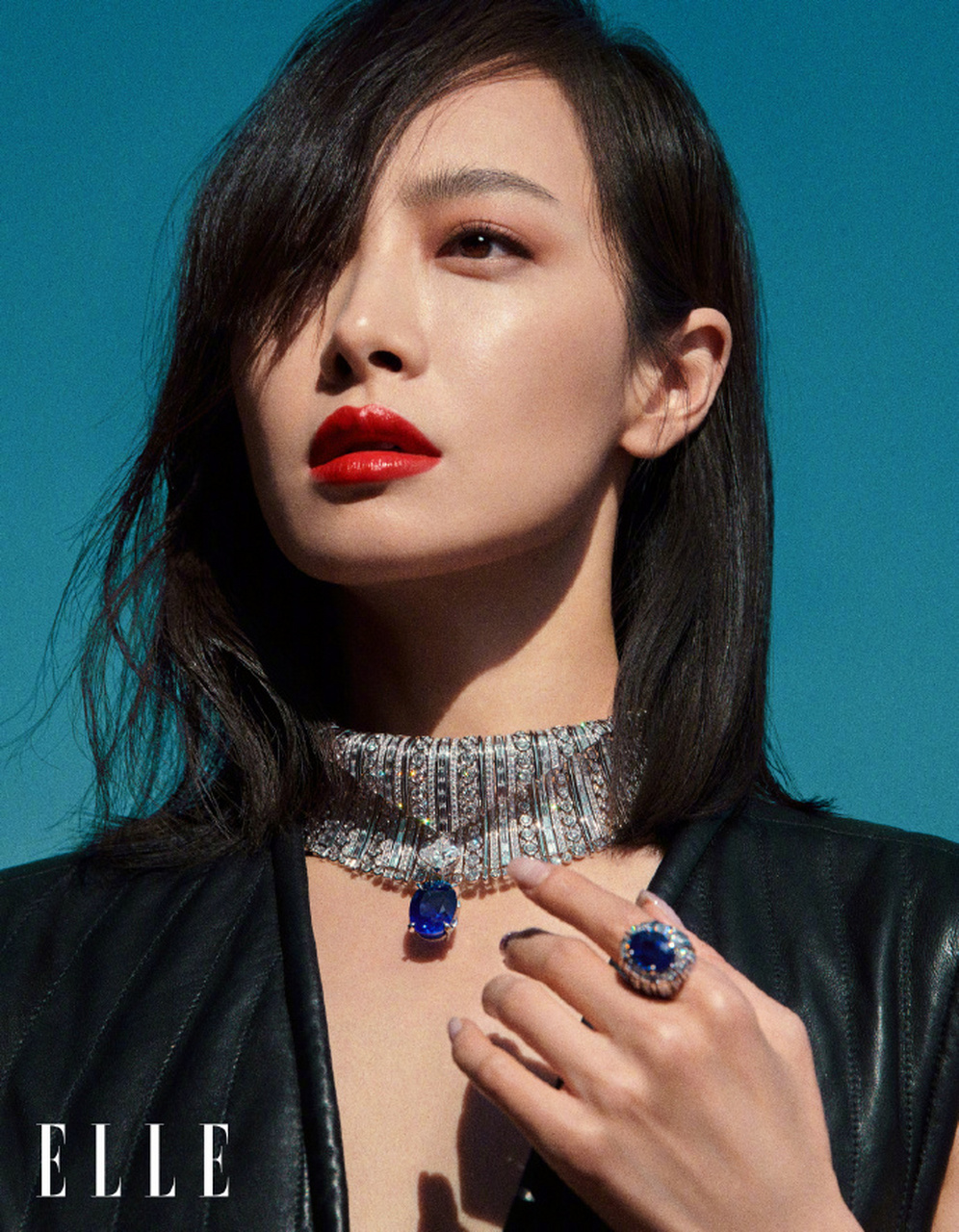 宋茜elle金九封面#,湖畔烈焰大片! #宋茜elle大片