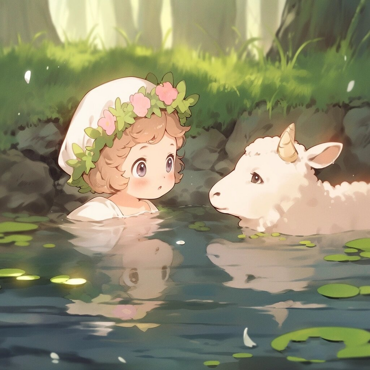 情头,童话故事,公主梦中的小羊  【童话故事】情头中的小羊,带你走进