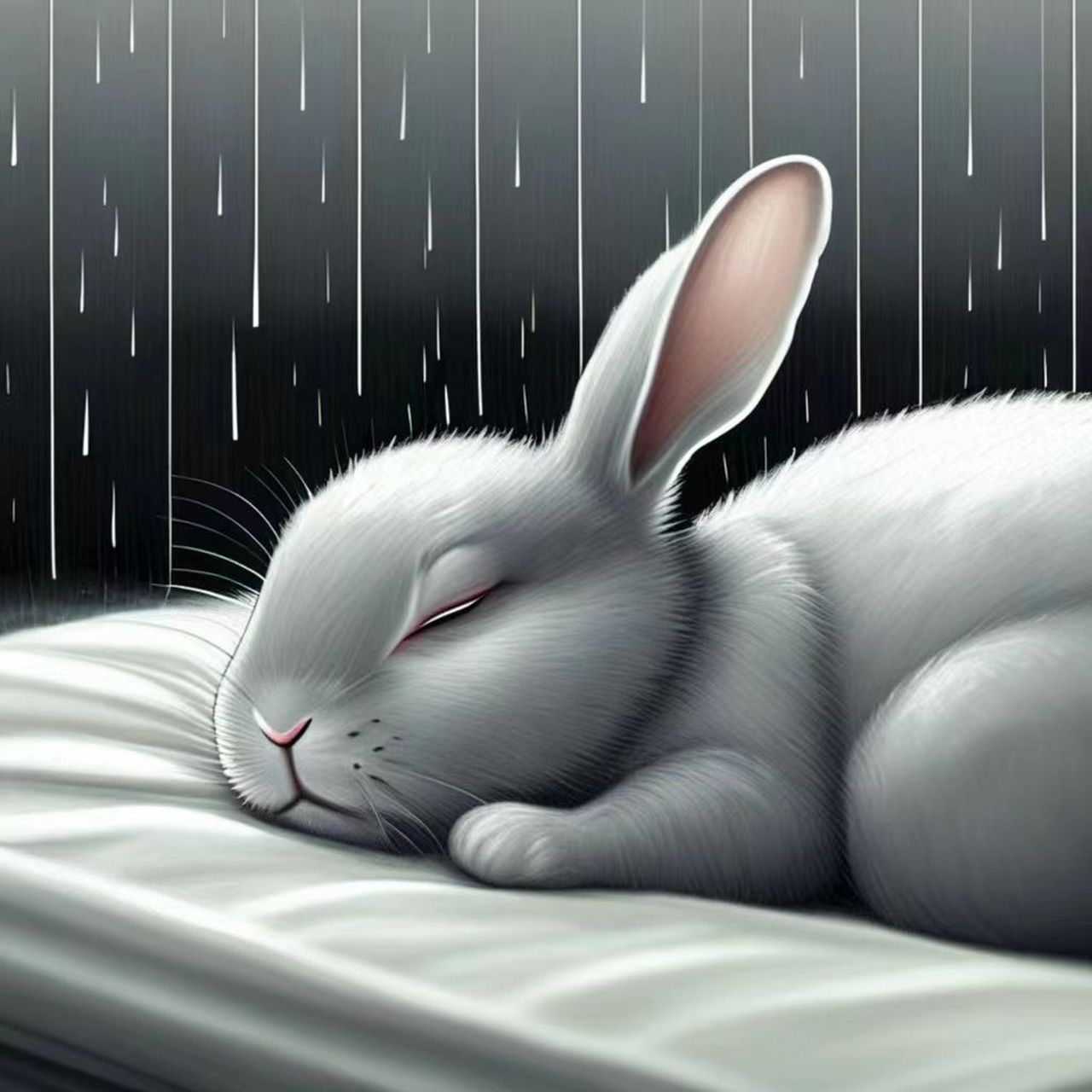 今天天气有雨,温度稍低,适合躺在床上,裹紧小被子,美美的睡一个午觉