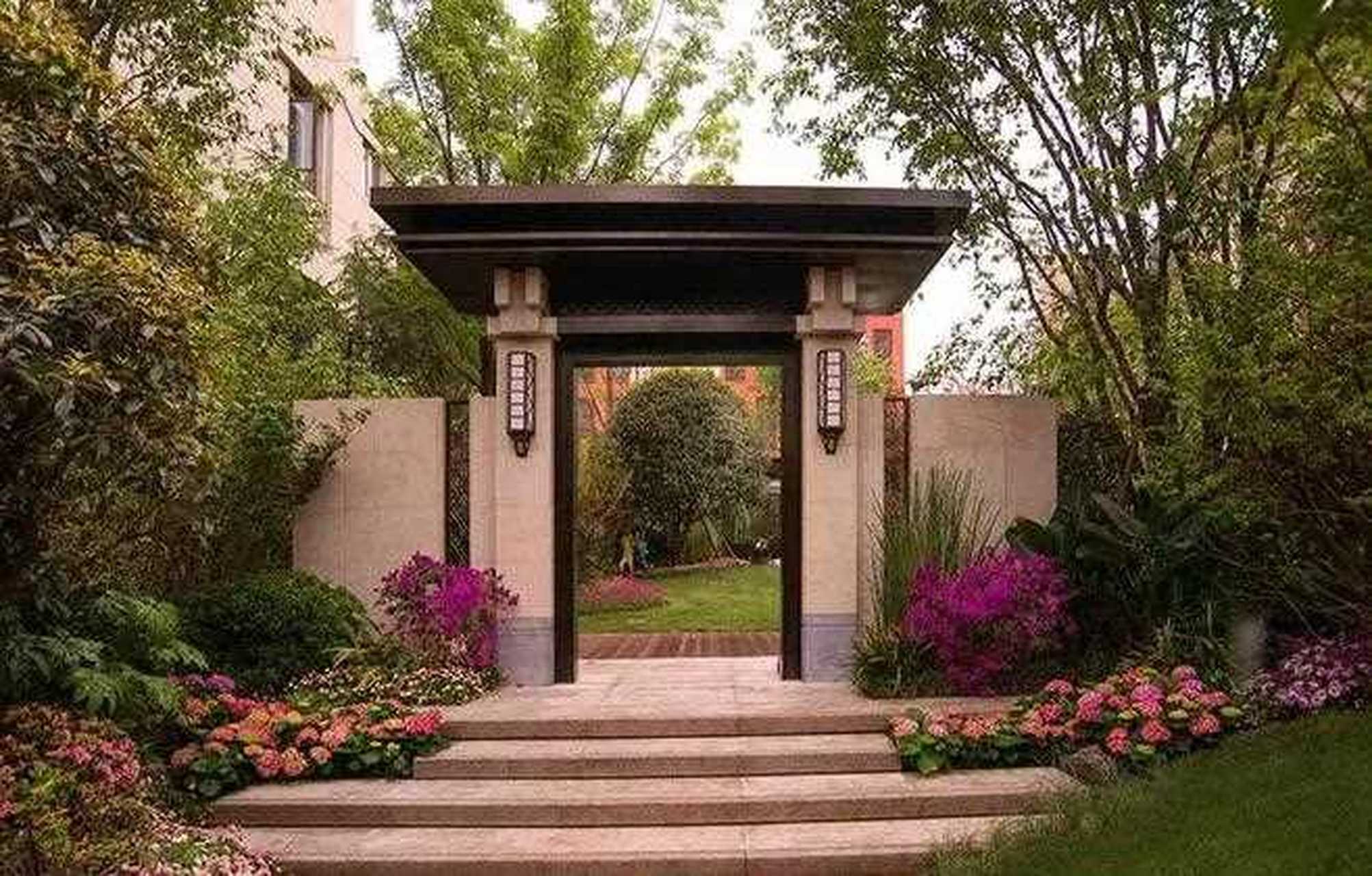 景观庭院小院门设计[庆祝]