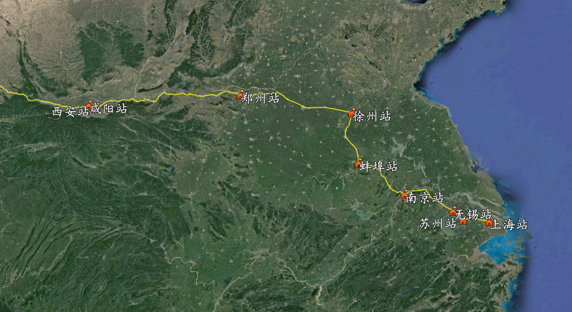 z164次列车线路图:z164次列车是由上海开往西藏首府拉萨直达特快列车