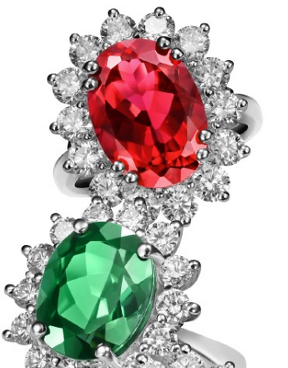 宝石#透明的红蓝宝石通过加热令它们的颜色更加艳丽,内部包裹体更少