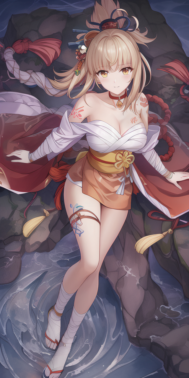 宵宫  绷带好白 纹身好美