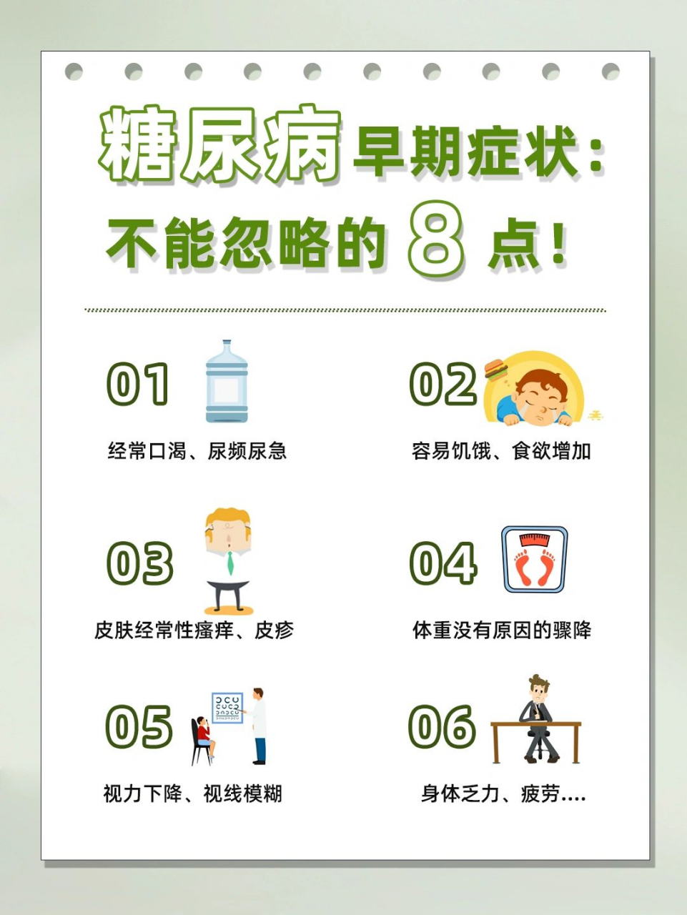 注意7215糖尿病早期症状 | 不可忽略的8点75 糖尿病前期8大症状