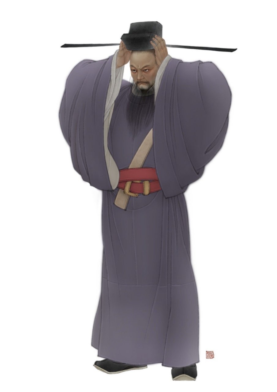 画画的张旺,人物形象真是绝了.