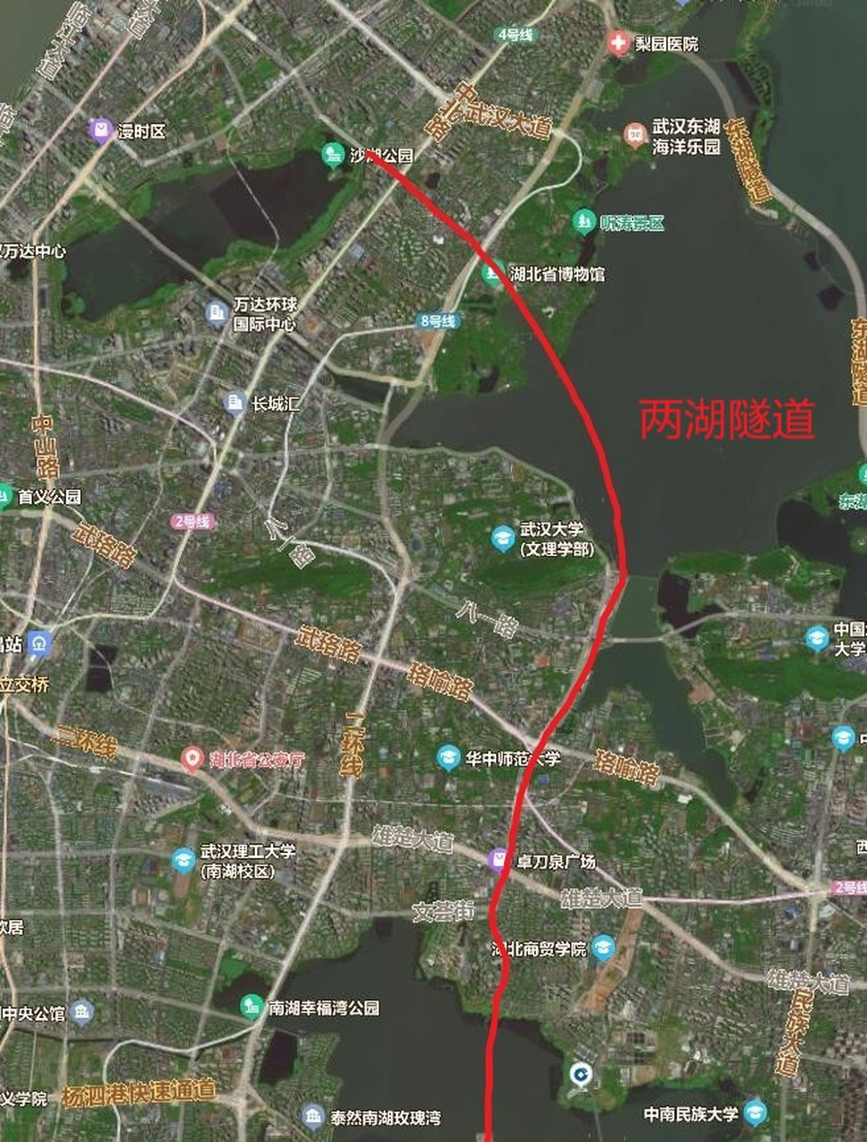 两湖隧道规划图图片