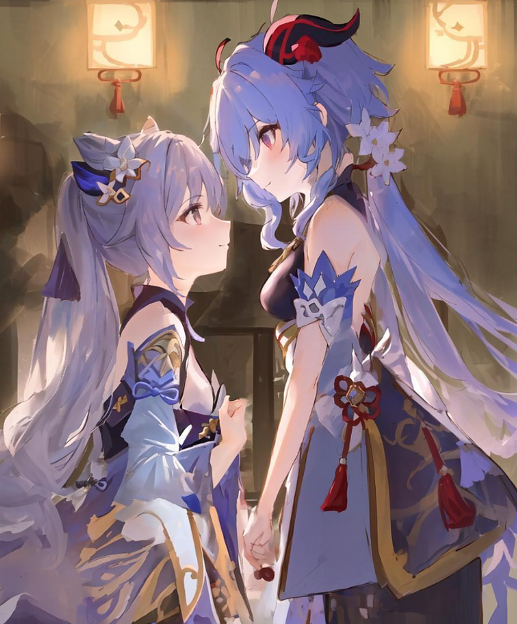 甘雨&刻晴,不愧是"心甘情愿"组合