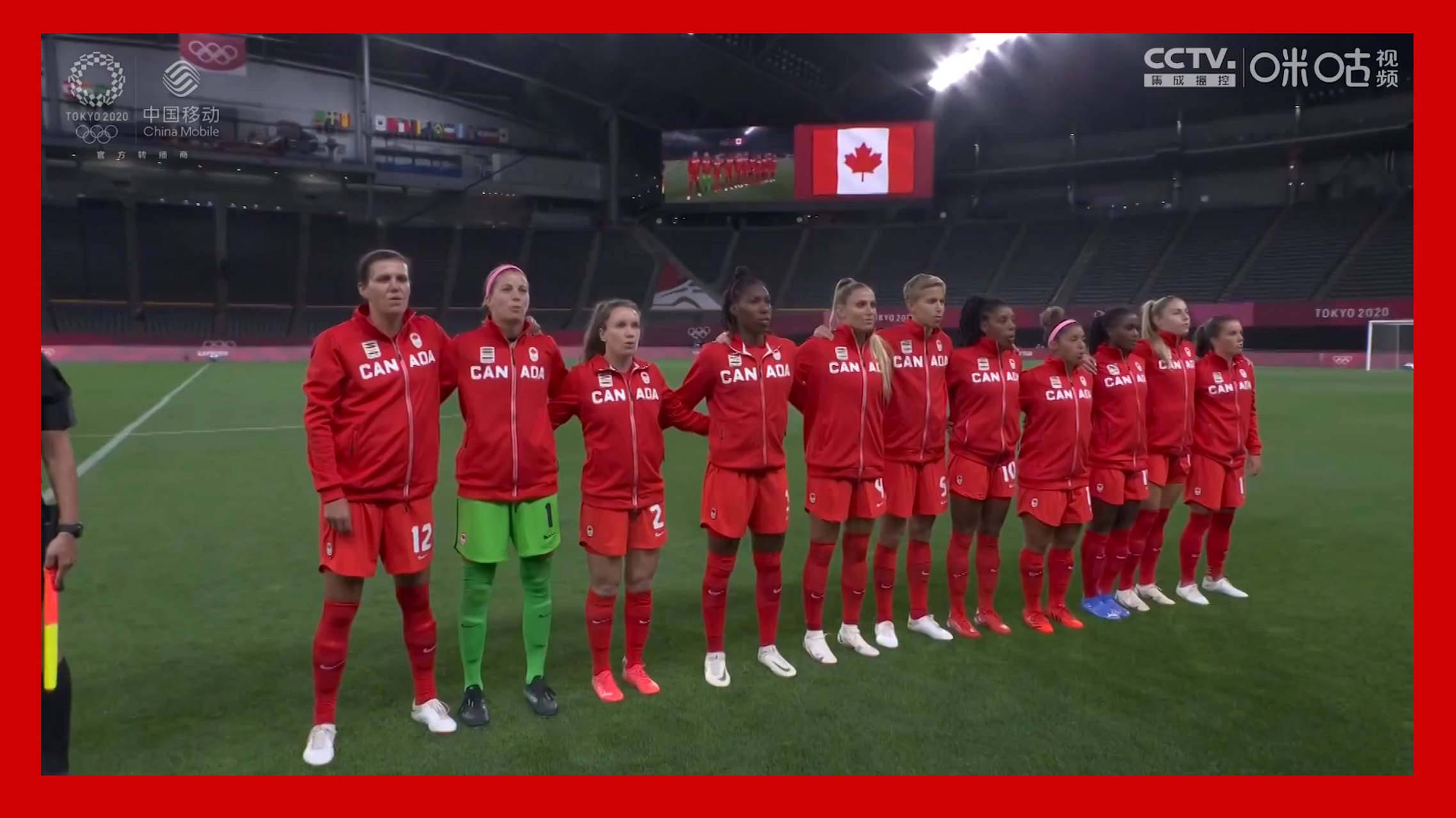 2020东京奥运会女子足球第1轮e组  东道主开局不利 加拿大半场一球