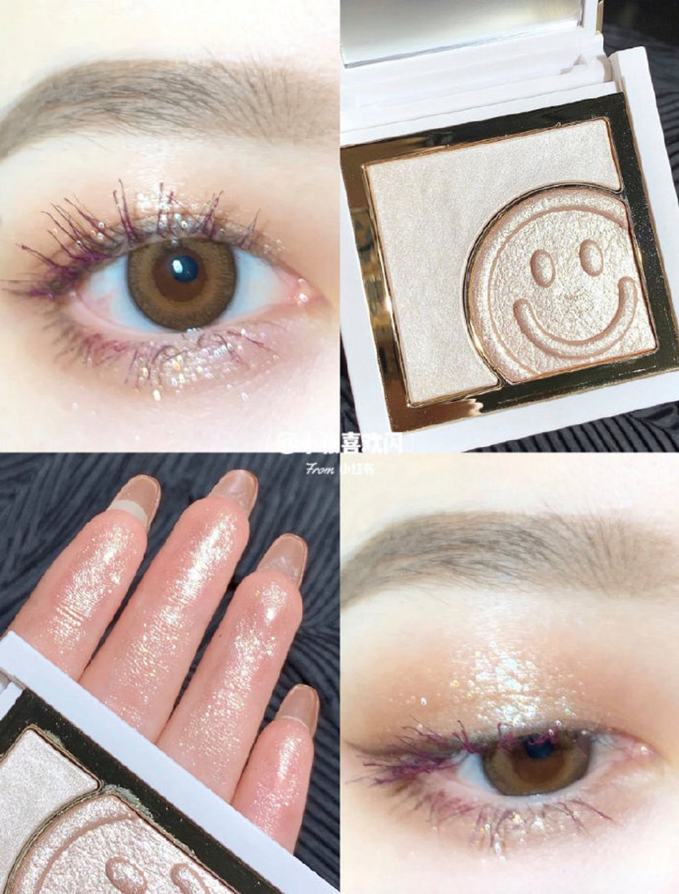 小奥汀 反转魅力高光粉饼  高光盘外圈星星花纹和笑脸花纹是不一样
