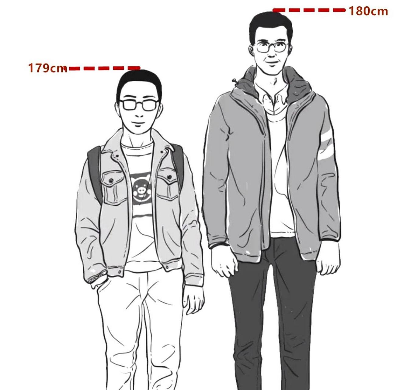 179cm和180cm的身高总让人感觉相差甚远.