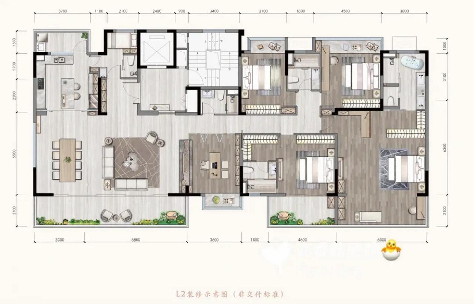 建面285平的超大平层,说实话我得住几口人吧?