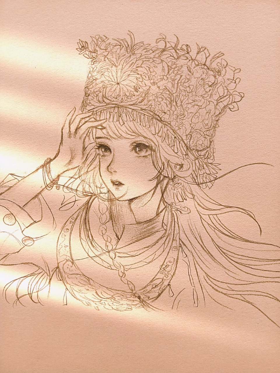 最近沉迷于画苗疆少女的我,终于找到了一种超简单的画法