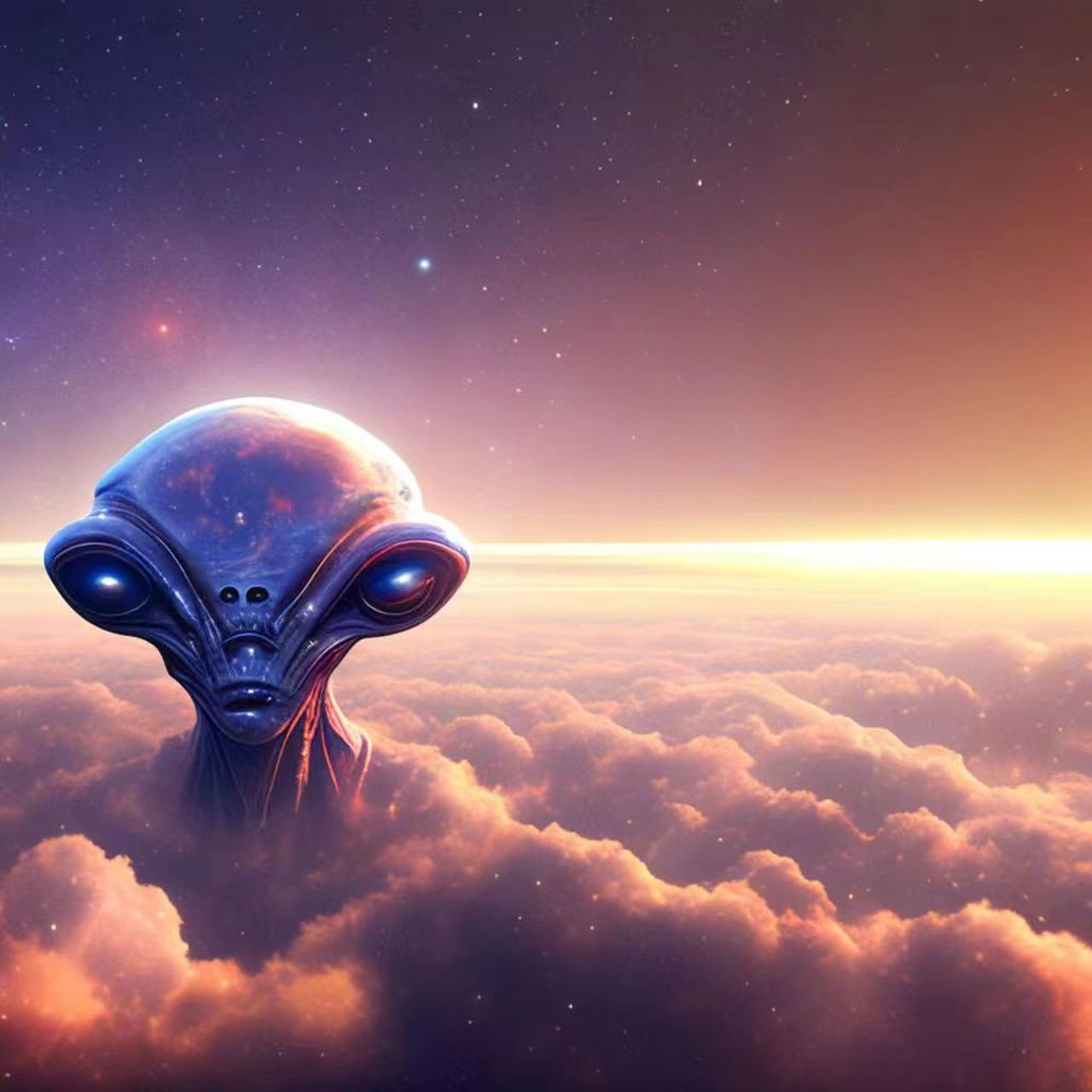 云层里面的外星人,使用百度黑科技制作,非常具有魔幻感觉.