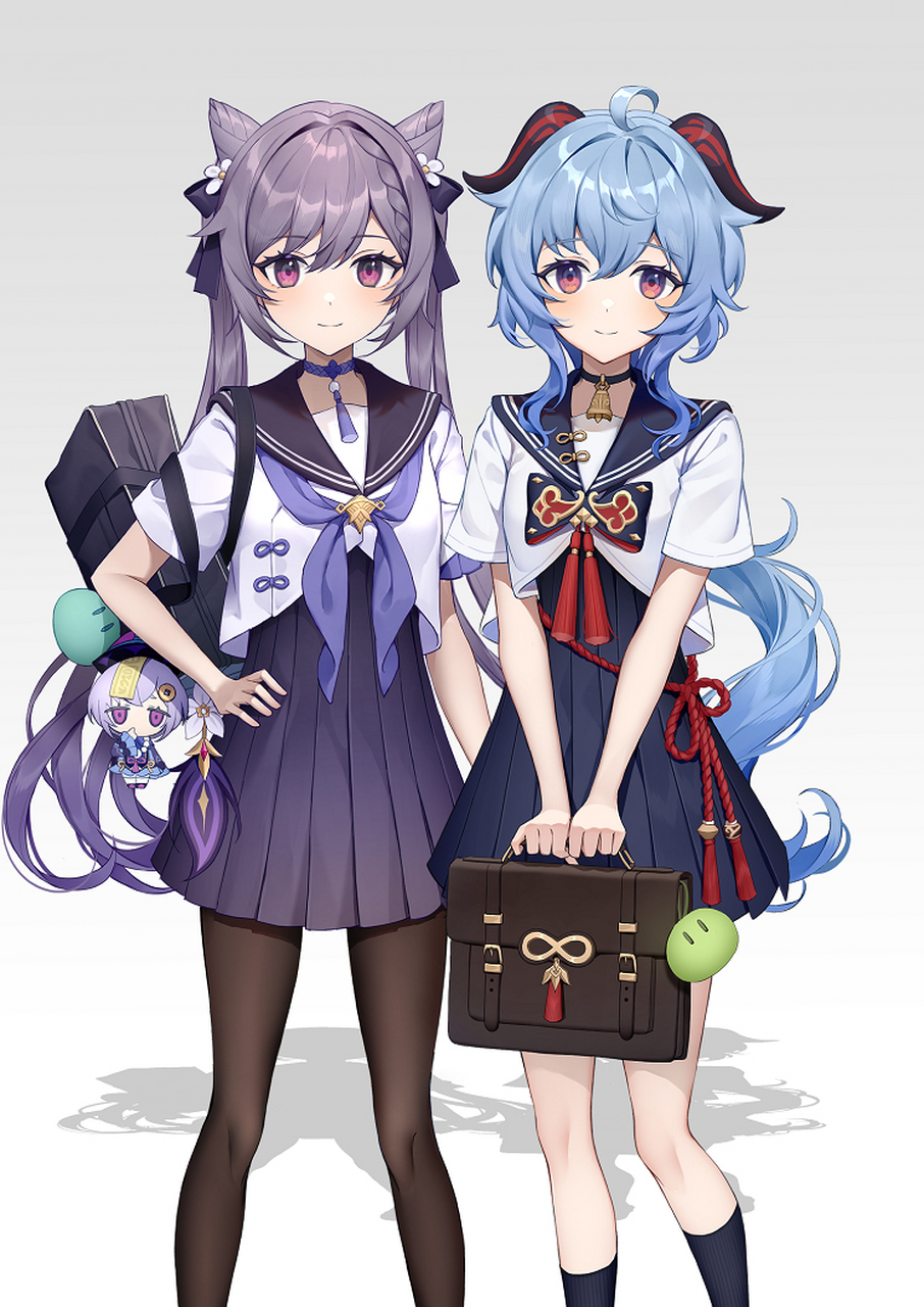 刻晴×甘雨×制服#原神