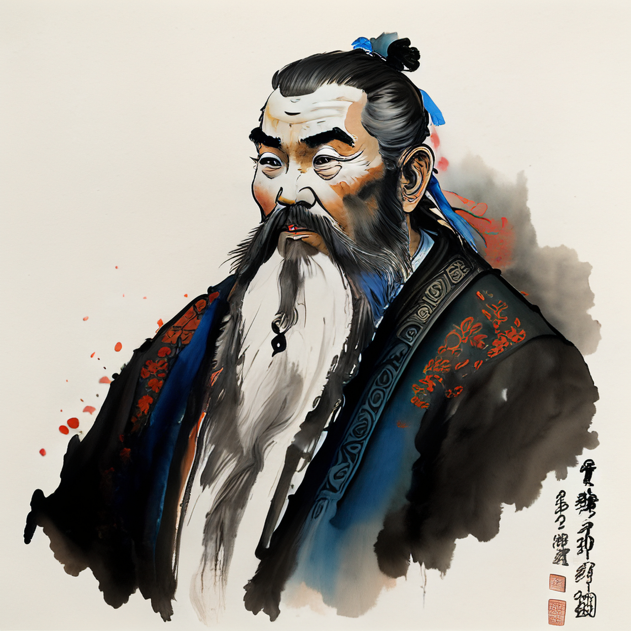 吾师孔子孙,云莫见乎隐.艺术,清新,开阔#百度文心一言来了