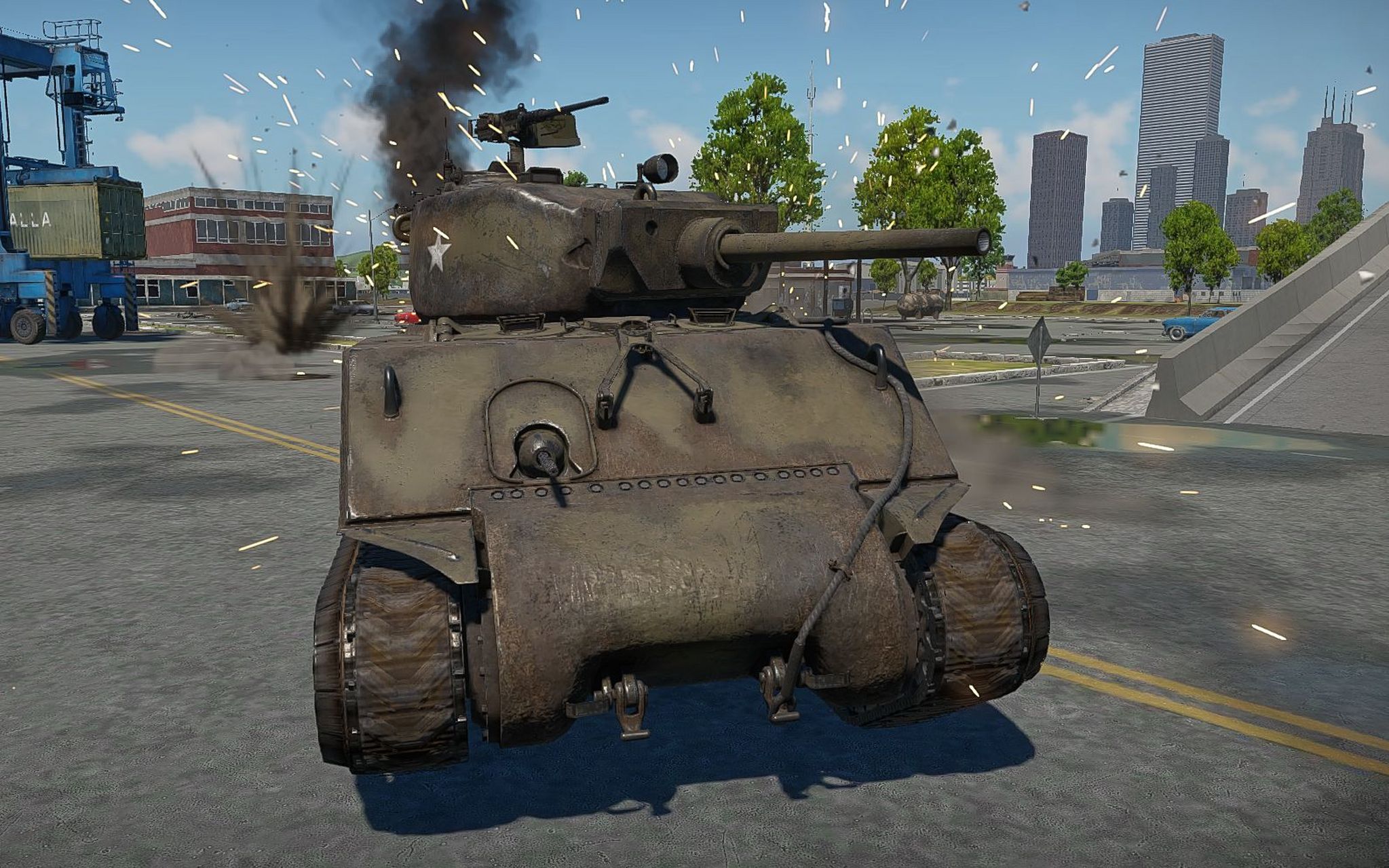 事实证明,被戏称为"巨无霸"的m4a3e2突击坦克即使对德国人最强大的