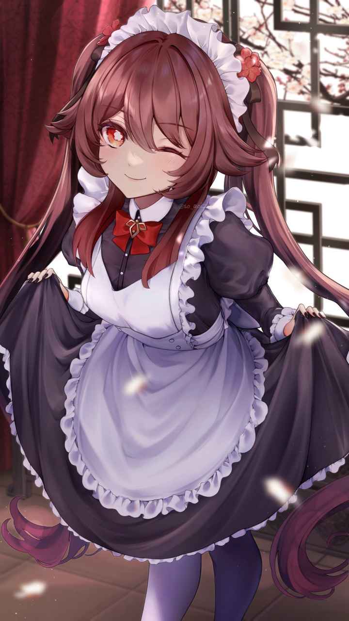 女仆装的胡桃,喊你"主人"是种什么体验[期待]