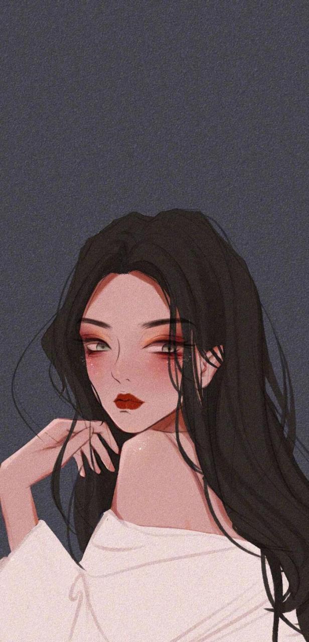 gif创作人# 动漫美女绘画壁纸——画师:一捆蒜