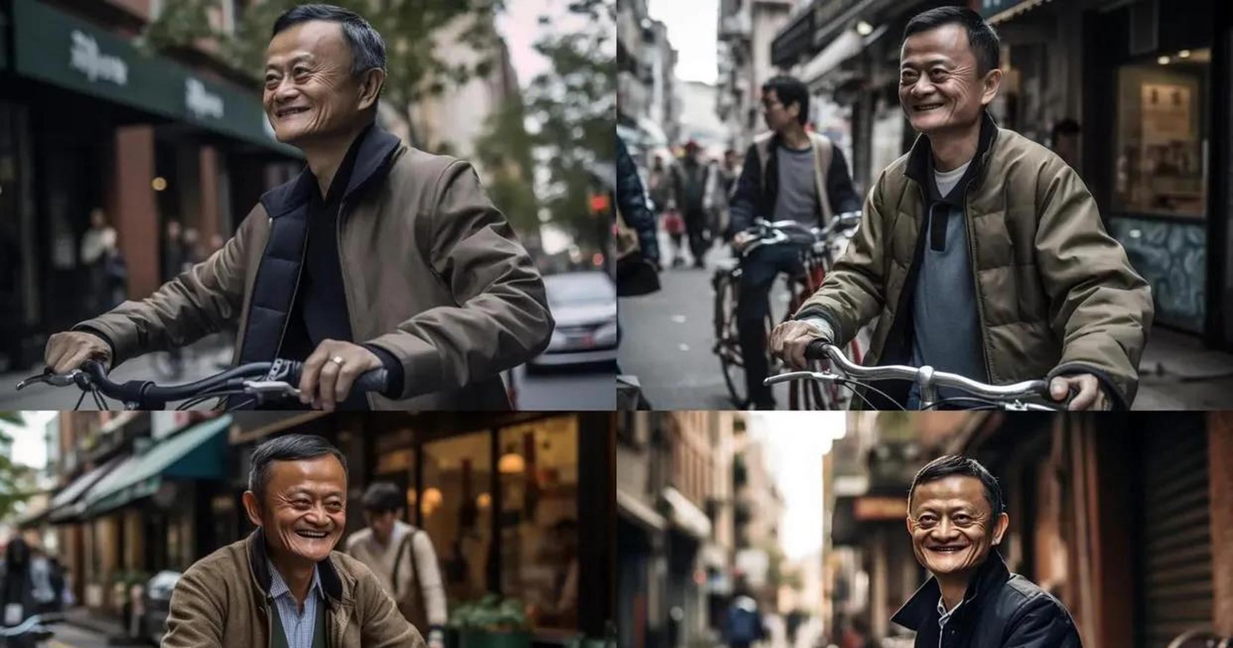 据说这是ai画的马云,有好事的网友给最后一张图配了画外音:"大爷～上