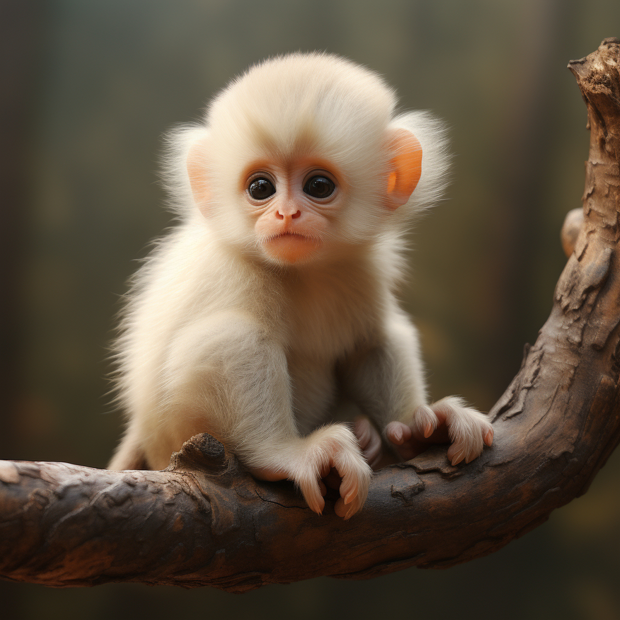 白猴:美丽而智慧的小精灵  白猴生活在亚洲的森林和山地地区,体长可达