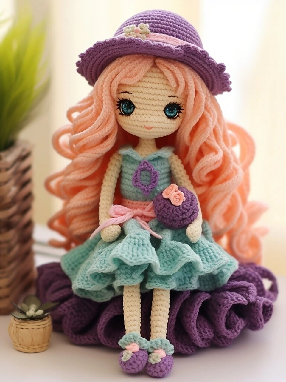 钩针织物日记,钩编出不一样的娃娃玩偶 这款手工钩针编织的娃娃与众不