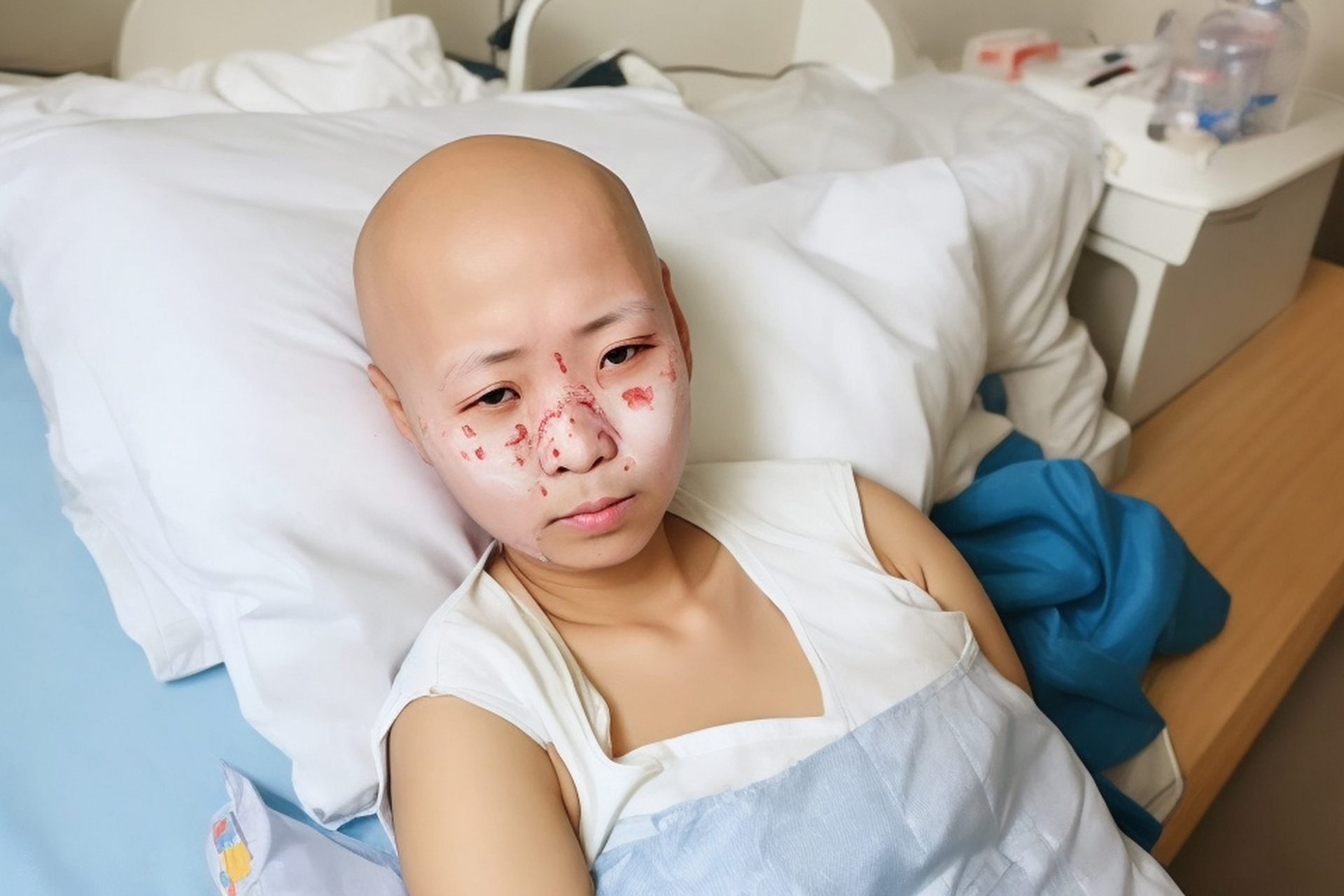 我女儿白血病晚期.做妈妈的真没钱了,不治了,咱回家.